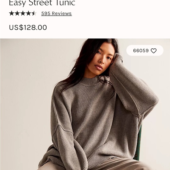 RUST colour Free people easy street tunic - Picture 4 of 11